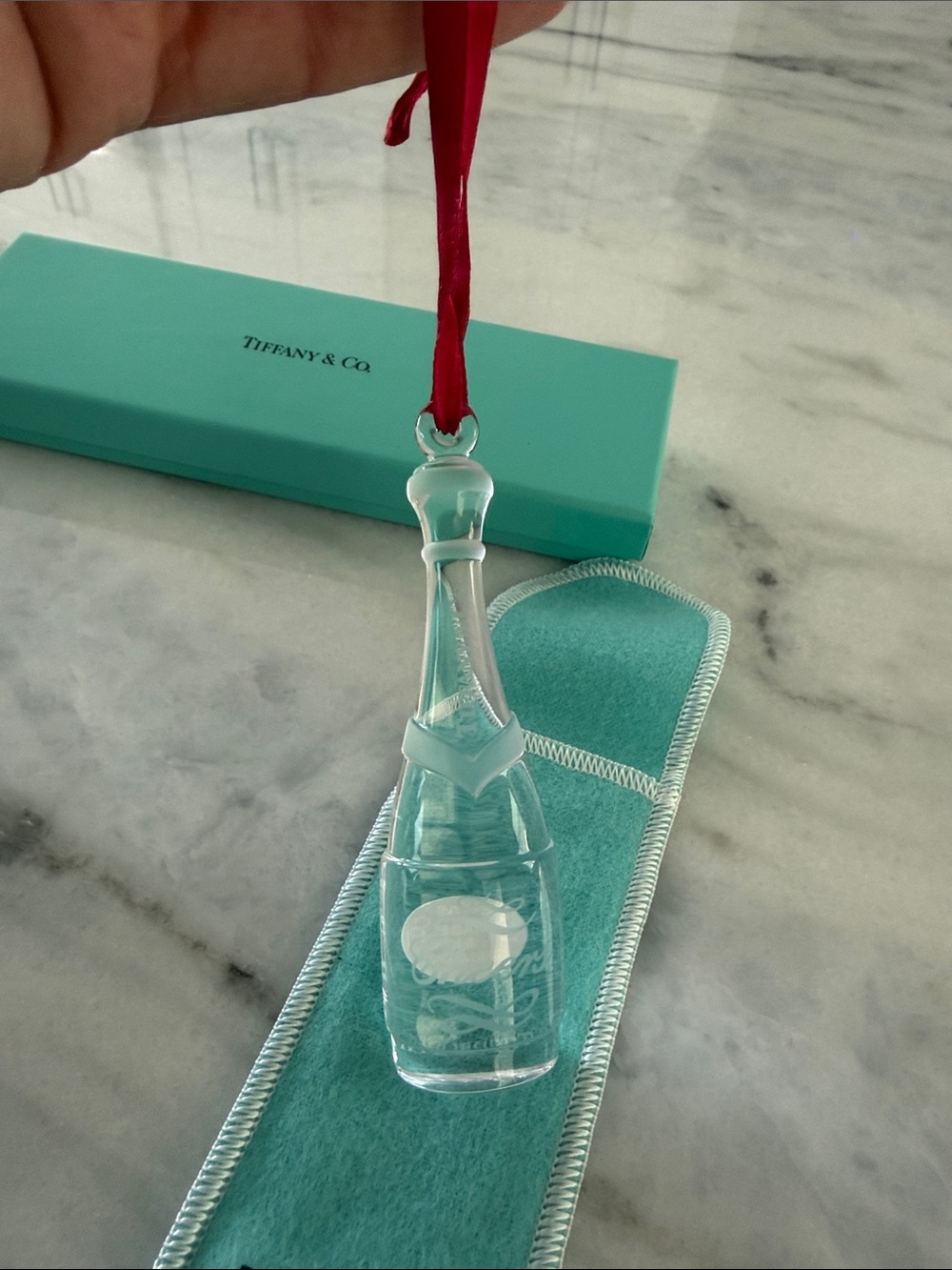 Tiffany & Co. Champagne crystal Christmas ornament - Picture 5 of 9